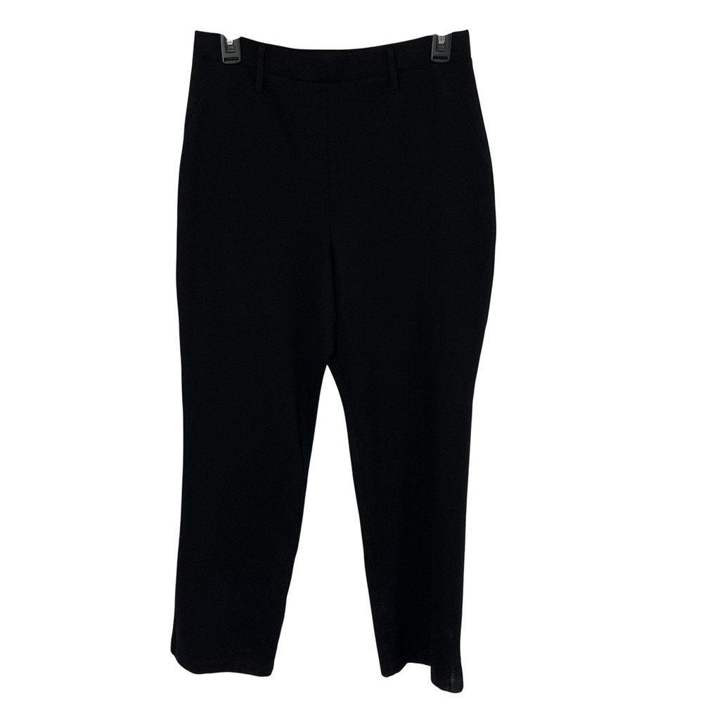Quince Ultra-Stretch Ponte Straight Leg Pants‎ Women's Medium Black